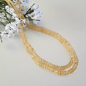 Genuine Golden Topaz Beads Necklace